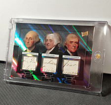 RARE Hand Written Pieces of the Past 2026 Washington/Adams/Jefferson 1/1 picture