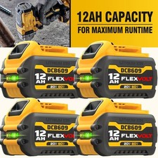 2/4Pack For DEWALT FLEXVOLT 20V/60V MAX 12.0Ah Lithium Battery DCB609-2/Charger picture