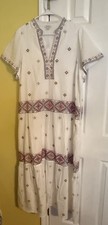 Women’s XL Sundance Women’s Briella White Embroidered Maxi Dress picture