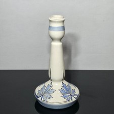 Roseville Pottery Creamware Persian Blue Leaf Tall Vase c1910 Rare picture