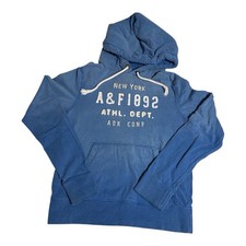 Vtg Abercrombie & Fitch Y2K Sweatshirt Muscle Fit Hoodie Men’s Size Medium Blue picture