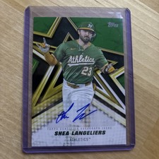 Shea Langeliers 2026 Topps Auto Green /99 #BSA2-SL  Athletics Color Match picture