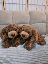 Vintage 1991 Gund Barkus Brown Shaggy Floppy Puppy Dog Plush 16