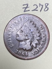 1864 Indian cent,  coin #Z278 picture