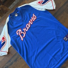 VTG Atlanta Braves Jersey Mens XL MLB Baseball Cooperstown Majestic Made In USA picture