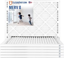Filters Fast 22x24x1 MERV 8, 1 Inch Pleated HVAC AC Furnace Air Filters, 6 Pack picture