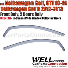 Wellvisors In-Channel Window Visors 2Pcs For Volkswagen Golf R GTI 2010-2014 picture