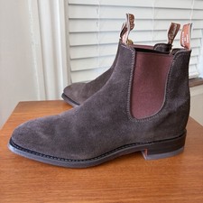 WORN 1x - 2008 MADE RM WILLIAMS 9G 10D US BROWN SUEDE CHELSEA BOOTS 9 G 10 D picture