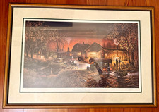 Terry Redlin Morning Warm Up 1997 Signed Numbered Framed Matted Print picture