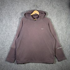 Vintage Nike Hoodie Mens Medium Black Nike ACG Y2K 90s Sports Pockets Rare picture
