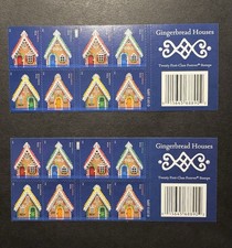 USPS 2013 Gingerbread Houses  2 Booklets Of 20 Stamps Total Of 40 Stamps MNH picture