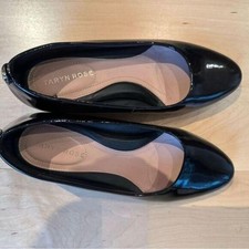 Taryn Rose Black Patent Leather Ballet Flats Slip On Professional picture