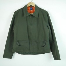 Vintage Gap Utility Jacket Green Quilted Orange Lining Full Zip M Gorpcore Y2K picture