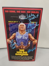 SDCC 2022 Mattel WWE Elite No Holds Barred VHS 2-pack - Cast Signed picture