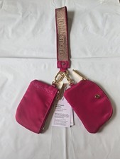 Lululemon Dual Pouch Wristlet Berry Rumble pink 💖 Gold NWT picture