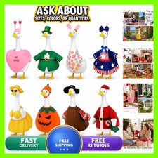 8 Sets Lixintray Holiday Porch Goose Outfits All Seasons for 17-23 Inch Lawn picture