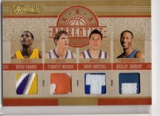 2010-11 TT NBA Apprentice Quads Prime 15 Ebanks Mozgov Rautins Johnson 08/10 picture