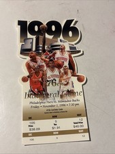 1996 Allen Iverson Ray Allen Debut Full Ticket 11/1/96  76ers Vs Bucks picture