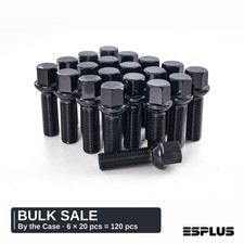 120 Pcs Black M14x1.5 17mm Hex Ball Seat Lug Bolts Bulk 6 Boxes x 20 picture