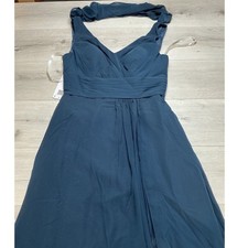 Azazie Karina Dress Dark Navy Size A10 New With Tags picture