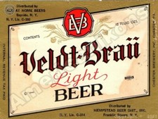 Veldt Brau Light Beer NEW Metal Sign: Chester Brewery - Chester, Pennsylvania picture