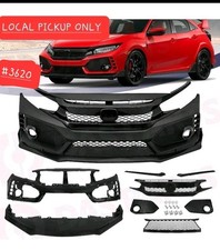 ➿️ To Type R Style Front Bumper Cover Grille Lip Assembly For 16-21 Honda Civic picture