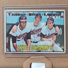 Topps 1967 Topps Baseball #1 The Champs Frank Robinson Brooks Robinson Base picture