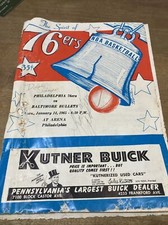 Phila. 76ers 1965 NBA Program Autographed By Dolph Schayes And Lucious Jackson picture