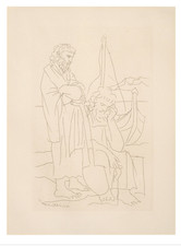 RARE ORIGINAL AUTHENTIC PABLO PICASSO (SPANISH, 1881-1973)  ETCHING FRAMED 1934 picture