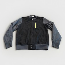 Nike Mens Black Destroyer Varsity Bomber Wool Blend Jacket Size M 415101-010 picture