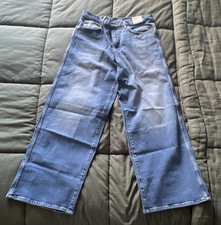 J.CREW Women’s High Rise Wide-Leg Ankle Jeans Blue Denim Medium Wash 30T picture