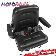 Adjustable Backrest Tractor Seat w/Armrest Universal Forklift Seat picture