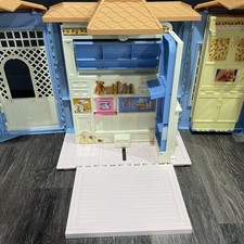 Vintage Mattel Barbie 1998 Blue Family Cottage FoldOut & Spin Dollhouse Sound picture