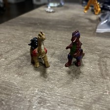 Vintage TMNT Mini Mutant Dino Play Set Figures Dinosaurs Cave Bebop picture