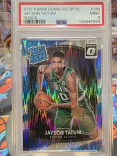 2017-18 Panini Donruss Optic - Rated Rookie Jayson Tatum #198 Shock Prizm (RC) picture