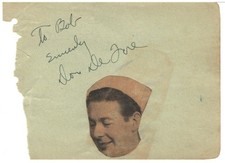 DON DEFORE ACTOR AUTOGRAPH ON ALBUM PAGE picture
