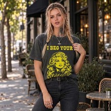 I Beg Your Parton Shirt Vintage Country Music T Shirt for Women Men picture