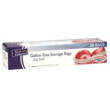 Nicole Collection Gallon Size Plastic Food Storage Bags w/ Zip Seal 30CT BUNDLE picture