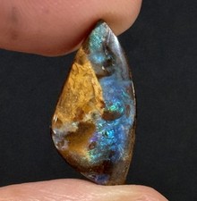 9.95ct 21.88x10.8x5mm Natural Blue Koroit Boulder Australian Opal Cabochon Gem picture