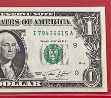 1974 $1 DOLLAR BILL ( MINNEAPOLIS I ) UNCIRCULATED picture