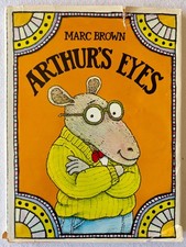 Marc Brown's Arthur's Eyes, SIGNED vintage hardcover (1979) original drawing picture