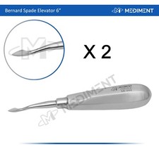 2 X Dental Surgery Elevator Bernard Spade 6'' Length Root Extraction picture