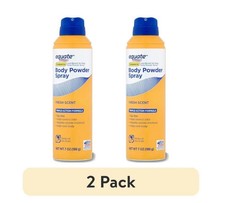 2 Pack Equate Fresh Scent Body Powder Spray for Moisture and Odor Control, 7 oz picture