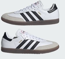 adidas Samba Men’s Size 9.5 Indoor Soccer Shoes White Black Women’s 10.5 IH6001 picture