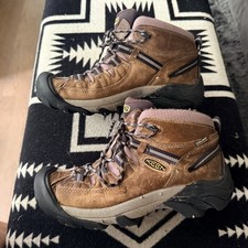 KEEN Targhee II Mid Waterproof Brown Nubuck Leather Hiking Boots Men's 8.5 picture