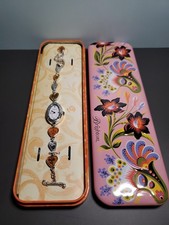 Brighton Picadilly Heart Watch 8 Charms In Wristband Multi-Color Hearts - NEW picture