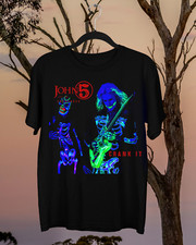 New Rare John 5 - Crank It Short Sleeve Cotton Black All Size Gift Shirt picture