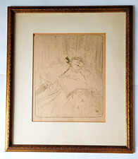 Henri de Toulouse-Lautrec lithograph Yvette Guilbert Chanson Ancienne 1930 COA picture