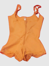 Leonisa Firm Compression Zip Front Shapewear Bodysuit Beige Womens M picture