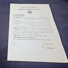 The Blues Brothers - Original Movie Prop - Joliet Prison Discharge Certificate picture